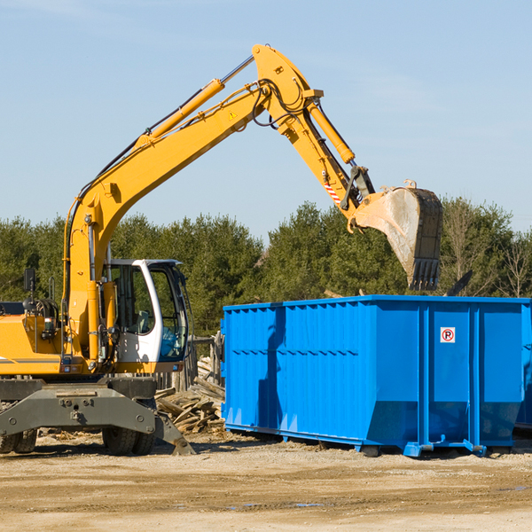 are there any restrictions on where a residential dumpster can be placed in Hartly DE